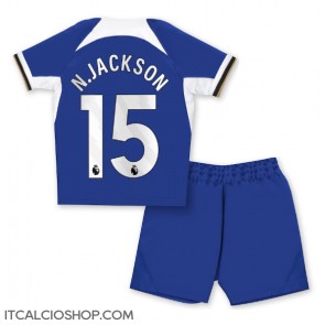 Chelsea Nicolas Jackson #15 Prima Maglia Bambino 2023-24 Manica Corta (+ Pantaloni corti)